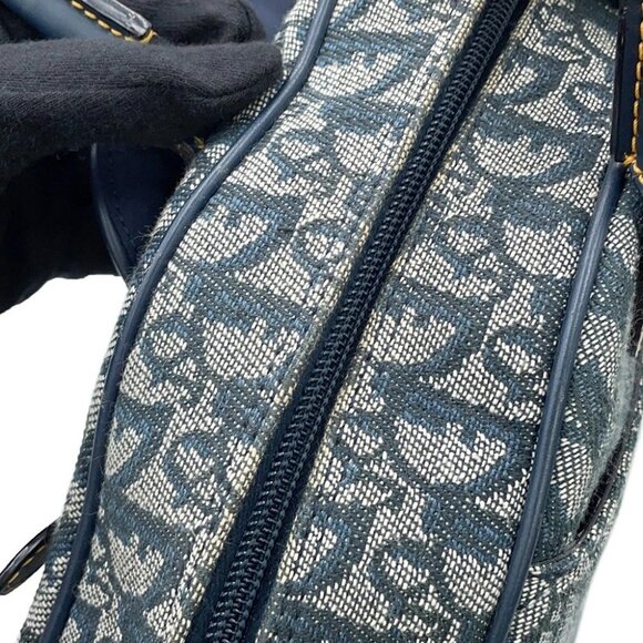 Dior Trotter double saddle bag Canvas/Leather Navy - Picture 6 of 16